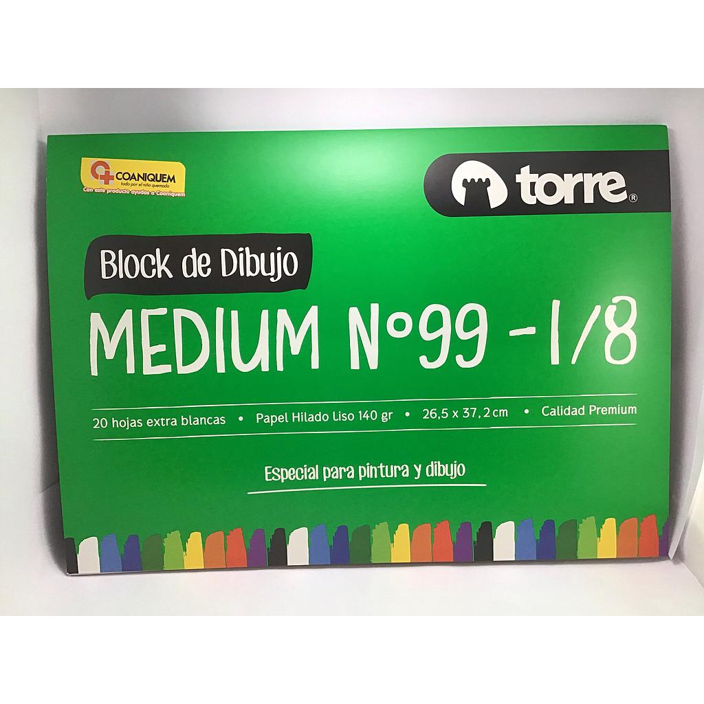 Block Dibujo Medium #99 1/8 20hj. Torre