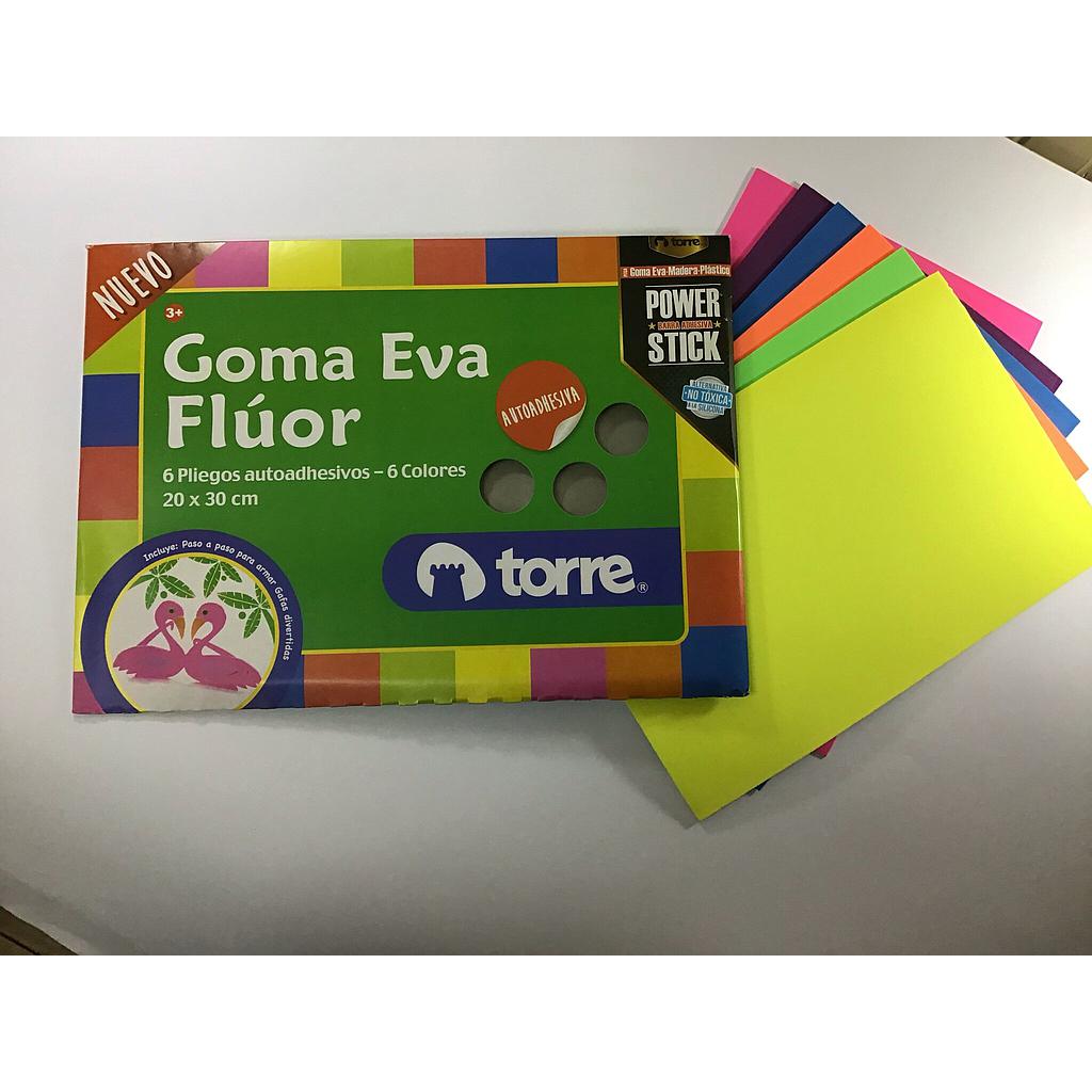 Carpeta Goma Eva Fluor Adhediva Torre 