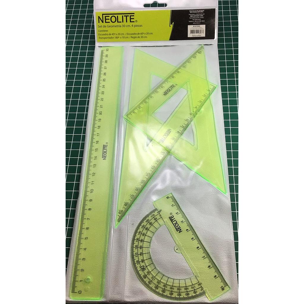 Set Geometría Neolite 30cm