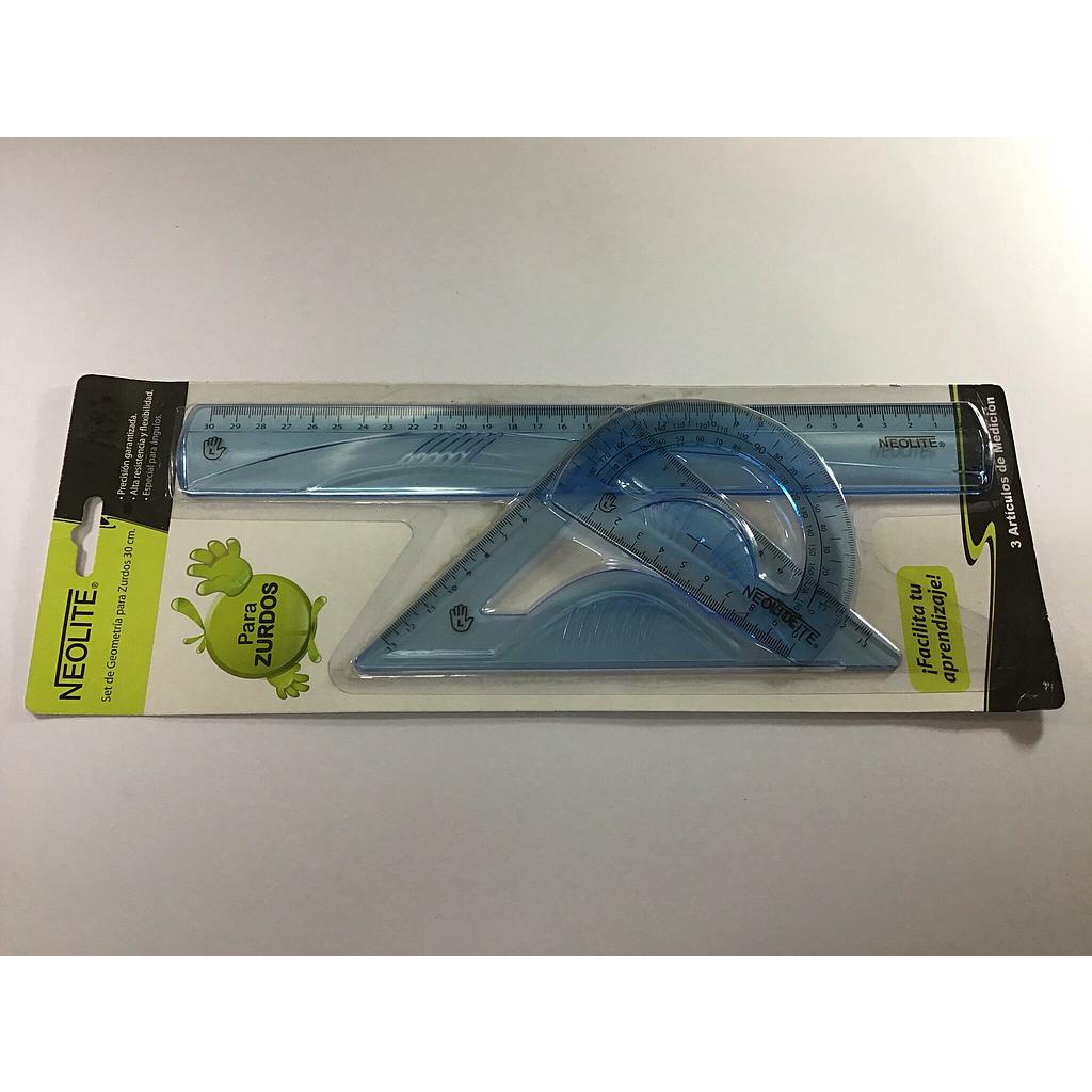 Set Geometría p/Zurdo 30cm Neolite